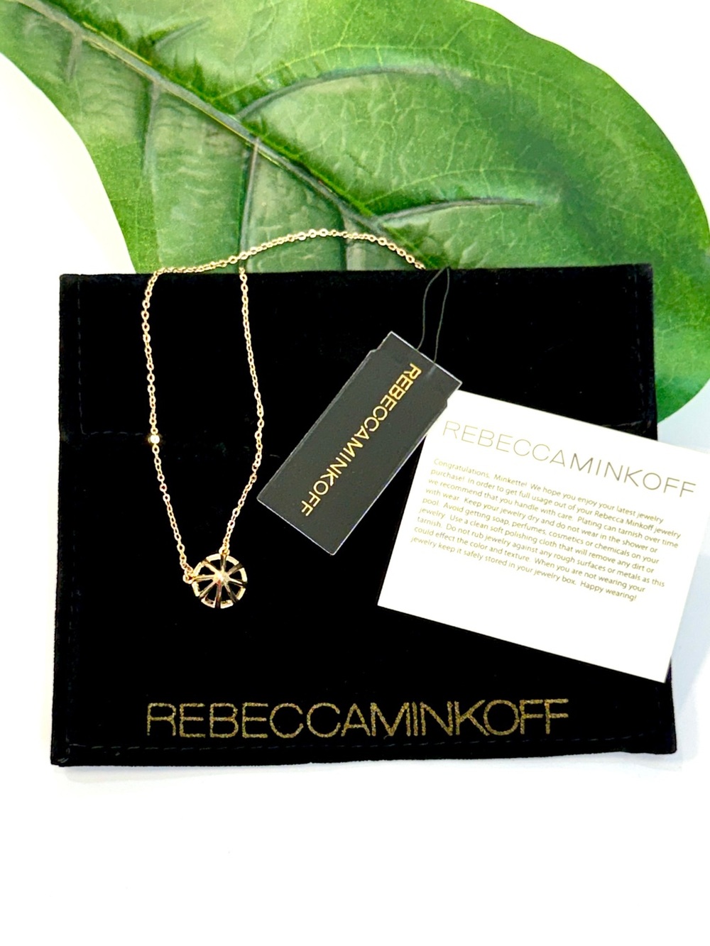 Rebecca Minkoff Gold Sunburst Pendant Necklace NWT